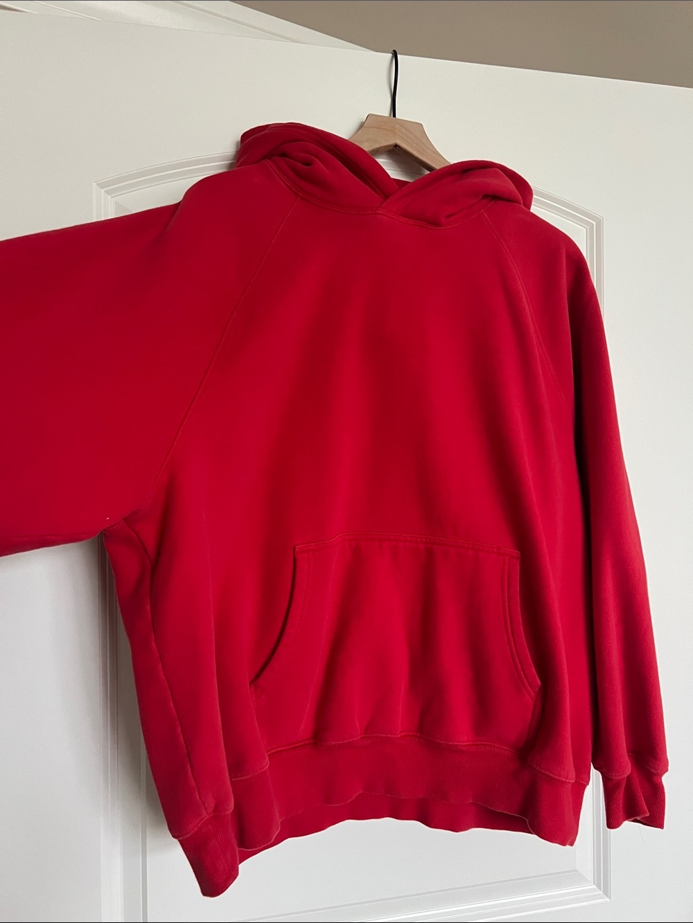Aritzia mega fit red boyfriend sweatshirt hoodie